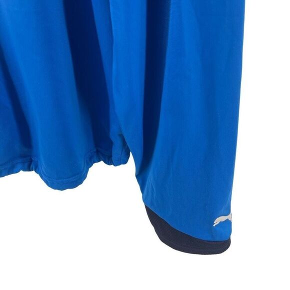 Puma Mens Liga Training Jacket Full Zip Active Adjustable Hem Logo Blue Size XXL - Picture 5 of 12